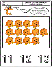 okul öncesi sayı kavram çalışmaları